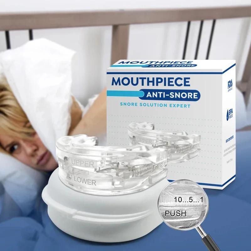 Anti Snoring Bruxism Mouth Guard Device Improve Sleeping Quality Anti Apnea Snoring Solution with Storage Box