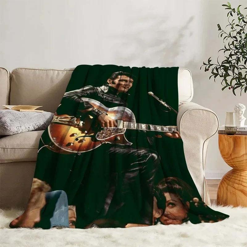 Fleece Throw Blanket Elvis Bedspread on the Bed Decorative Sofa Blankets for Winter Bedroom Decoration Boho Home Decor
