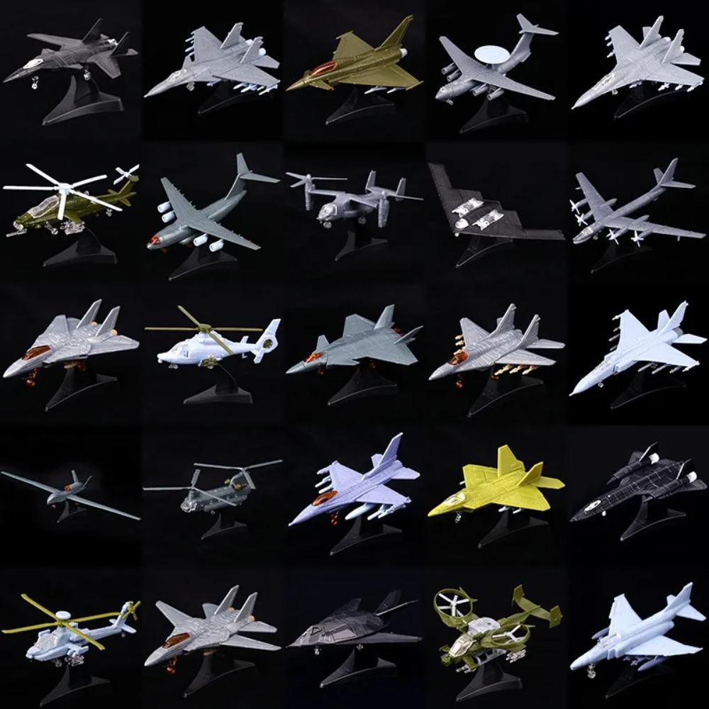 4D 27 стилей 1:144 Сборная модель истребителя Пластиковый самолет без клея Вооруженный вертолет Разведывательный самолет Модель бомбардировщика Игрушка