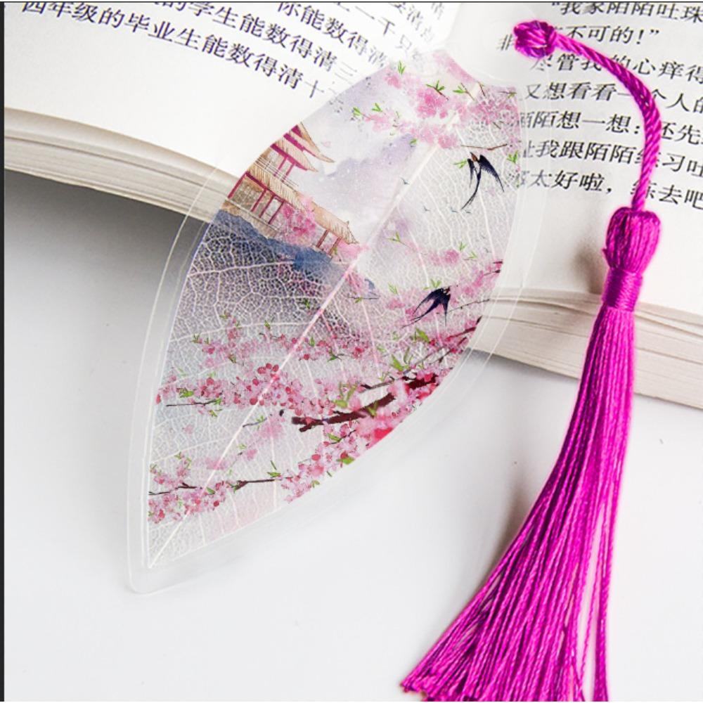 1 шт., милые классические креативные закладки, китайский ветер, натуральные коллекционные предметы, закладки с листьями и жилами, креативные канцелярские принадлежности