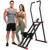 Stair Stepper for Home Gym with 3 Resistances, Foldable Vertical Stair Climber with Adjustable Handlebar, LCD Monitor