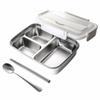 3/4 Grids Divides Food Container Stainless Steel Lunch Container Insulation Lunch Box  Camping