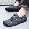 38-48 Летние мужские кожаные пляжные сандалии Pure Handmade мужские сандалии с закрытым носком для мужчин