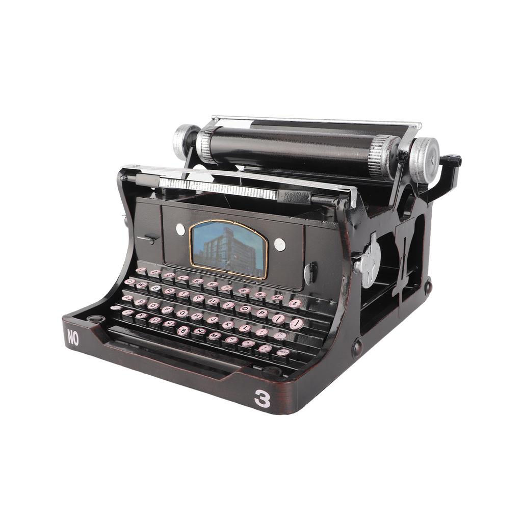 Старинная пишущая машинка Модель Черный Ретро Винтаж Портативный Ручной Реквизит Ручной Работы Модель Украшения