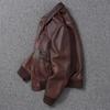 Китайский размер Vintage Red-Browm Flight A2 Мужская натуральная кожаная куртка Light Covered First Layer Cowhed Мужские куртки Осень и зима Пилот кожаная куртка