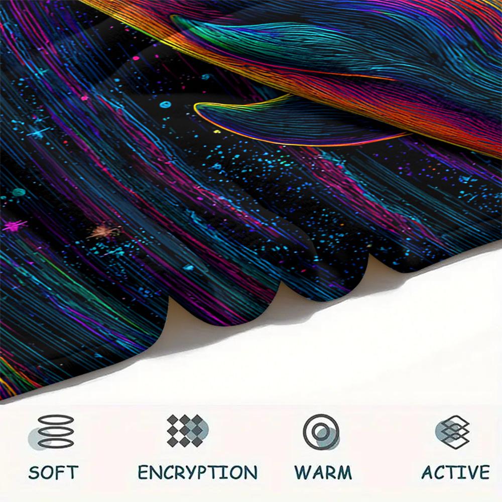 Dolphin Print Flannel Blanket, High quality Comfortable for All Seasons, Home Decor, Warmth and Comfort, Perfect for Christmas Gifts