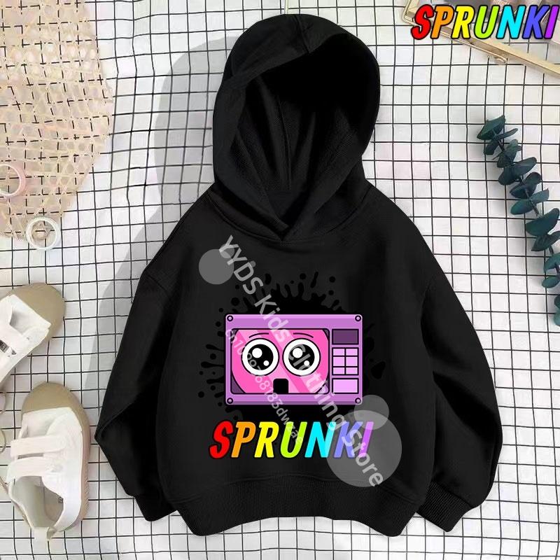 Hot Game Incredibox Sprunki Hoodie for Kids Hoody Sweatshirts for Teen Boys Cartoon Coats for Girls, Casual Outerwear for Baby