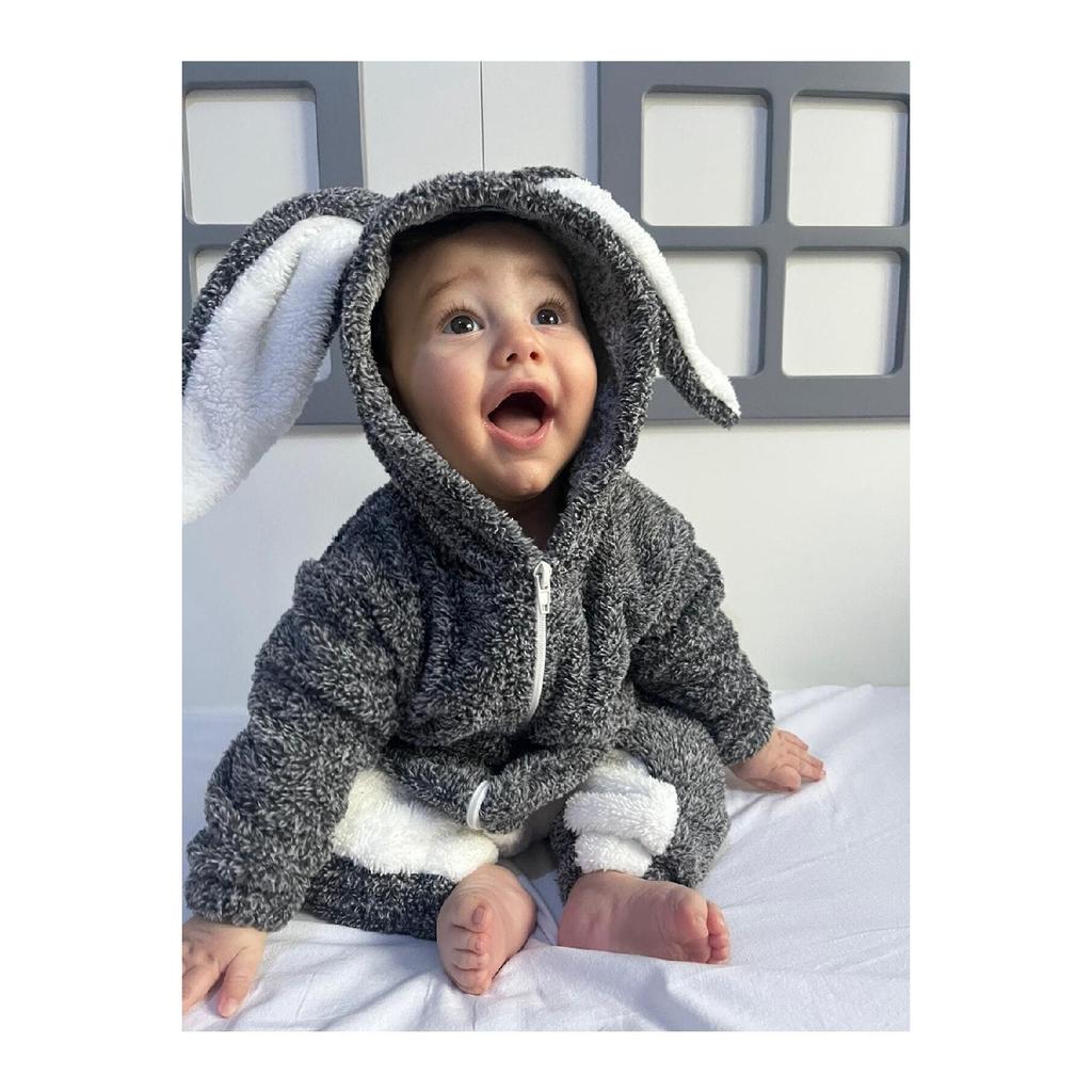 Welsoft плюшевый унисекс зимний детский спальный мешок с кроликом на молнии