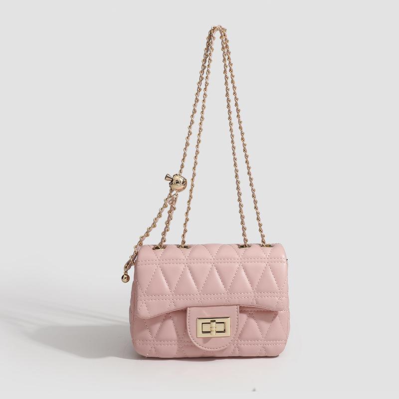 Fashionable and stylish small square bag for women, 2024 spring/summer new versatile quilted crossbody bag, Korean version women's bag
