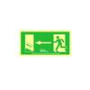 Evacuation Sign Stairs Upper Left Pvc 0.7mm Class B 32x16cm B11151 Normaluz