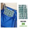 D5BE 36 Size Air Conditioning O Gasket Set with 595 Green Rubber Pieces, Size Reference Layout in Storage Case for Service