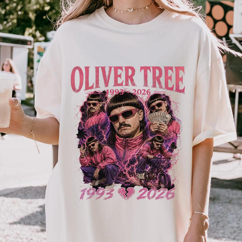 Oliver Tree Vintage Graphic T Shirt Unisex Retro Rap Singer Cotton Short Sleeve Streetwear Casual Oversized Tee Tops