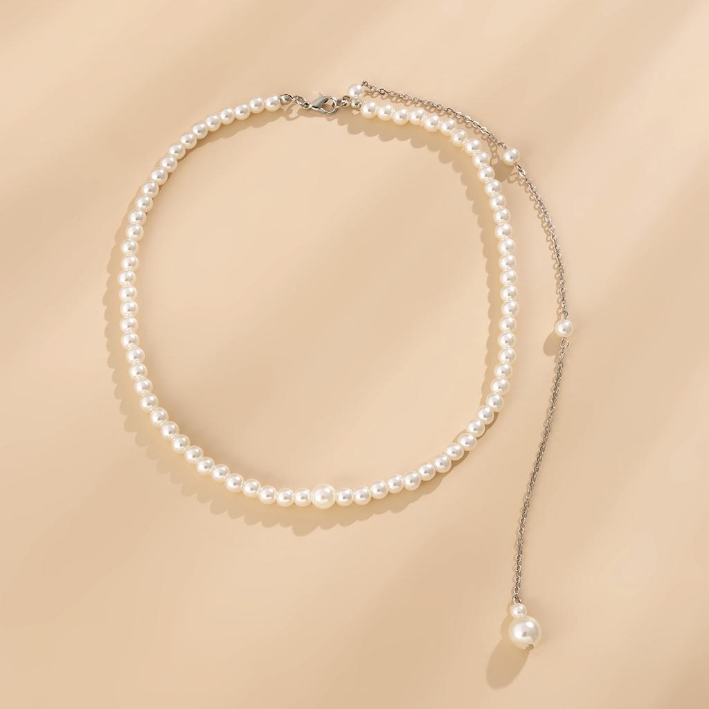 Sexy Imitation Pearl Pendant Tassel Chest Chain Beach Simple Bride Body Chain Back Chain