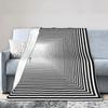 Whirlpool Dizziness Pattern Plush Flannel Throw Blanket for Couch Chair Sofa Bed  Super Soft Bedspread for Girls and Boys