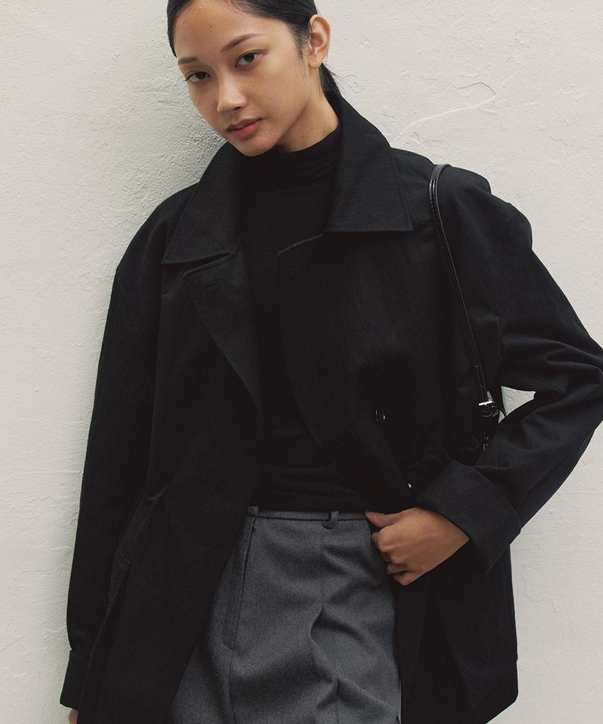 Make A Toast Oversized String Trench Jumper Black Mbdfjp001Bk