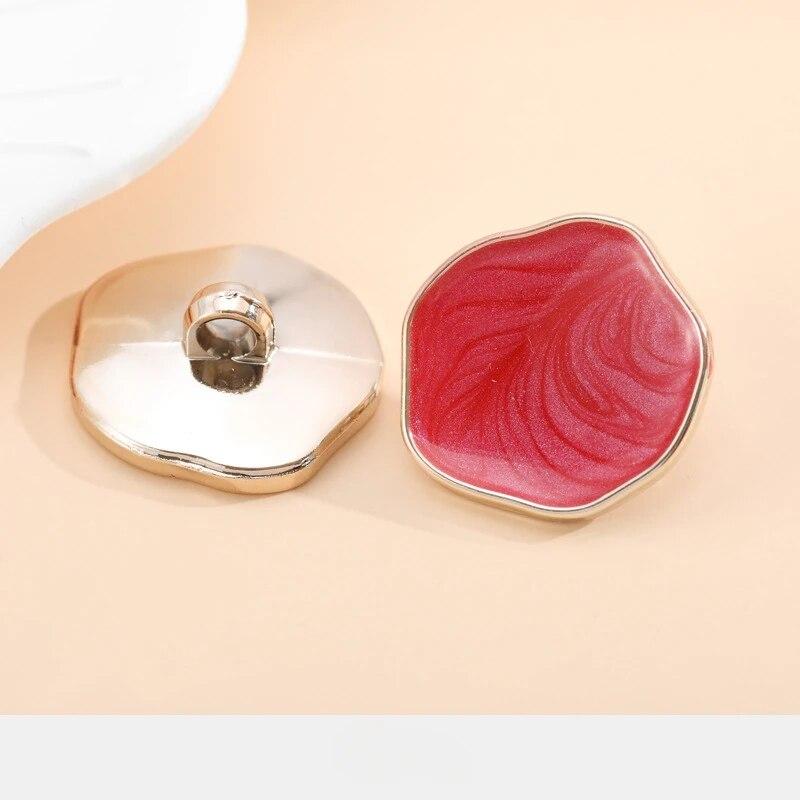 10 шт. красивые пуговицы с покрытием, квадратные круглые пуговицы, пальто, ветровка, аксессуары для свитера, различные стили, принадлежности для шитья своими руками