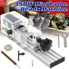 AC 220V Milling Grinding Wood Mini Lathe Machine Woodworking Lathe Bead Polishing Cutting Drill Rotary Tool DIY Benches Drill 350W