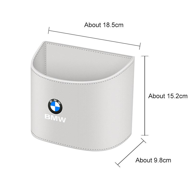 BBKH5 Leather Car trash can, door hanging storage box For BMW 1 3 5 7 Series E40 E60 E70 F40 F48 E90 G20 G30 G32 X1 X2 X3 X5 X4 X6 X7