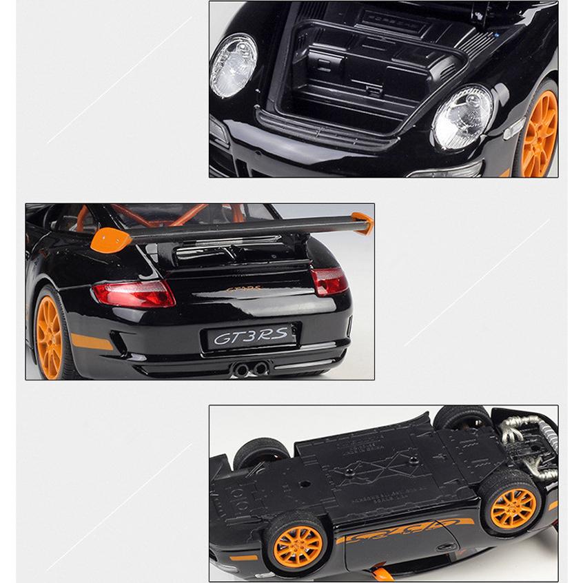 1/24 WELLY Porsche 911 GT3 RS 997 суперкар сплав автомобиль симулятор модель литья под давлением игрушечный транспорт для мальчиков на день рождения собирать игрушки подарки
