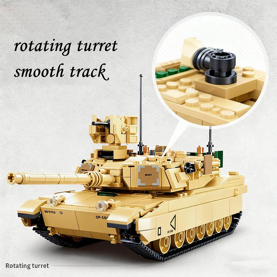 781 шт. B0892 Модель армейского танка M1A2 Sep V2 Abrams Строительный блок Детские кирпичики Игрушки Конструкторы Подарок