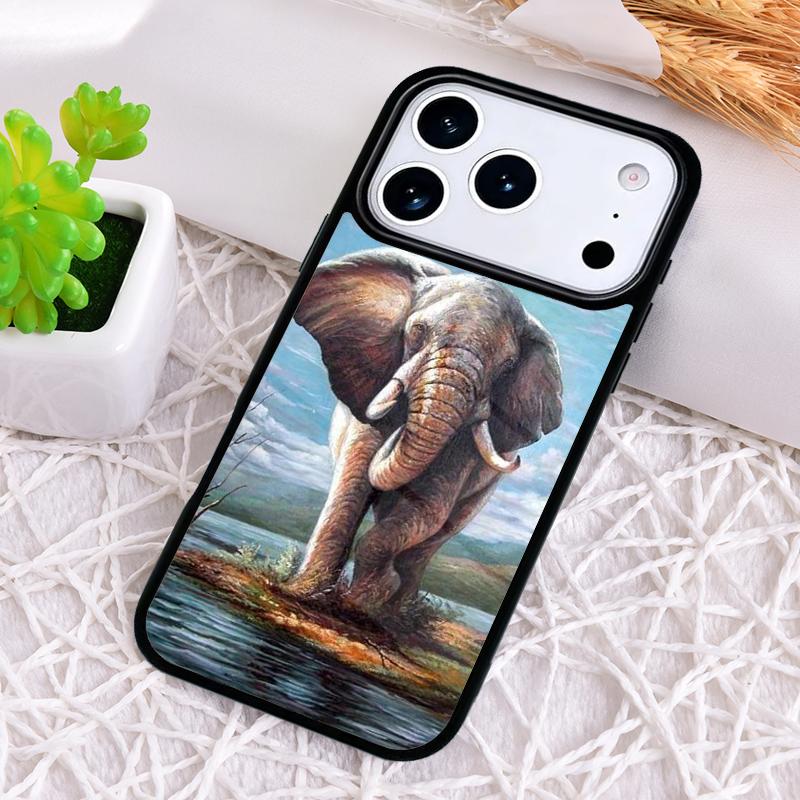 ЧЕХОЛ ДЛЯ ТЕЛЕФОНА С ИЗОБРАЖЕНИЕМ ЛЕСНОГО СЛОНА для iPhone 17 Air 16 15 11 12 14 13 Pro Max Ударопрочный Чехол