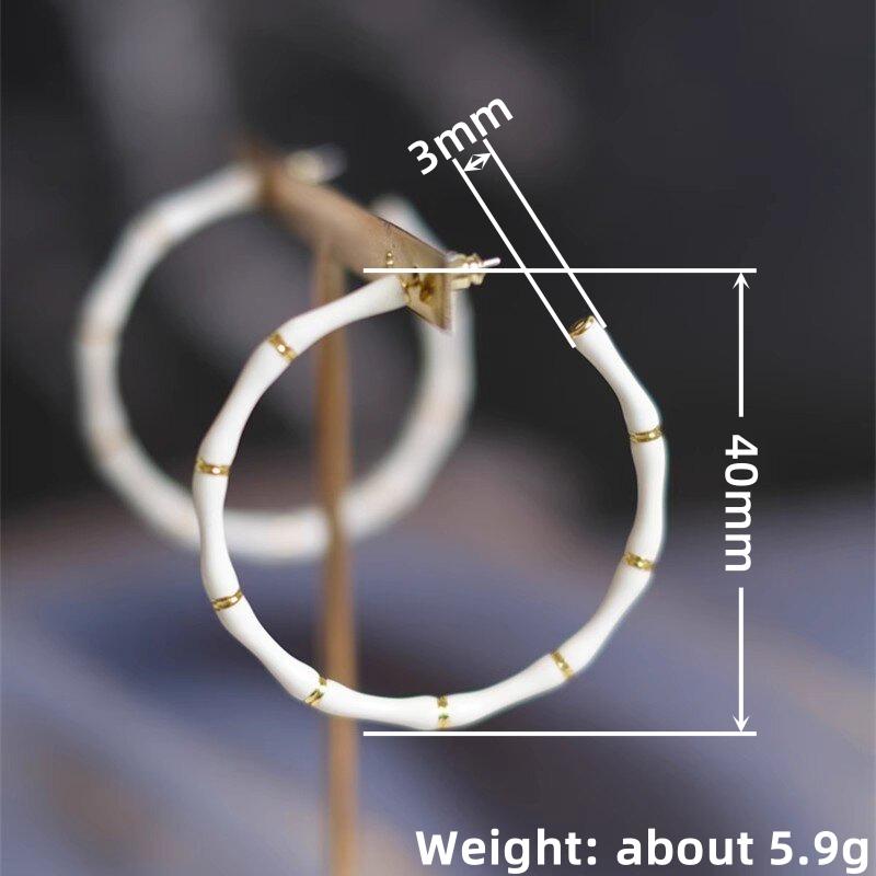 Xiaomi Huitan Fashion Women Hoop Earrings Circle Joint Design Daily Party Holiday Fresh Style Accessories Fancy Charming Jewelry Gift