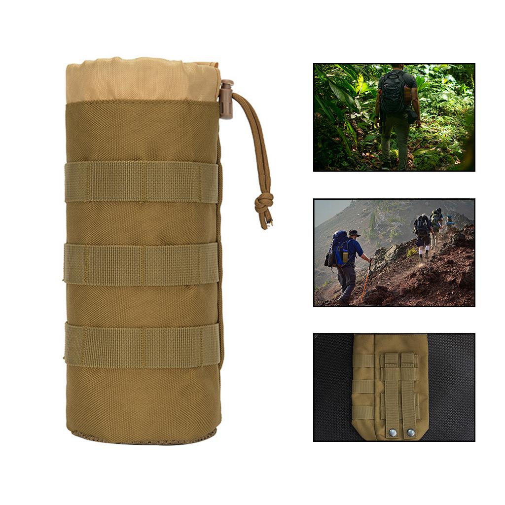 1.5L Water Bottle Pouch MOLLE Adjustable Bottle Holder,Carrying Pouch Cover Protect Sleeve for Outdoor Walking Hiking