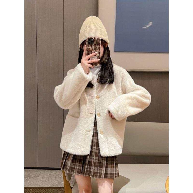 Роскошное зимнее толстое пальто из искусственного меха для женщин, экологичная дубленка, модная верхняя одежда