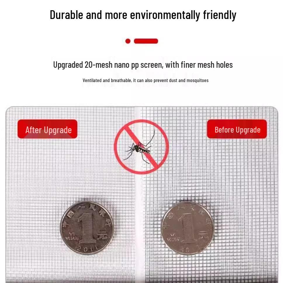Утолщенная самоклеящаяся москитная сетка для лета: Невидимая, Зашифрованная Сетка на Окно без Пробивания для Дома и Балкона