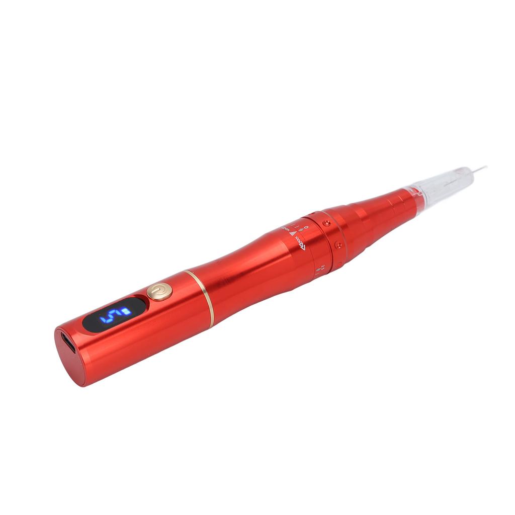 Semi Permanent Makeup Machine Cordless Charging Tattoo Microblading Pen for Eyebrow Lip Red