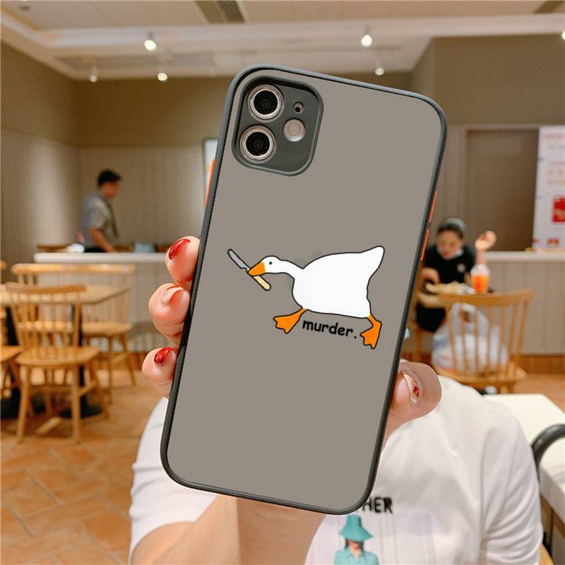 Duck Goose Game Phone Case for iPhone X XR XS 7 8 Plus 11 12 13 pro MAX 13mini Translucent Matte Case