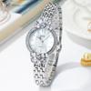 Gedi Women's Vintage Floral Diamond Sky Star Waterproof Quartz Watch with Stainless Steel Band.