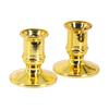 2pcs Gold Plastic Pillar Candle Base Holders For Electronic Candles Accessory