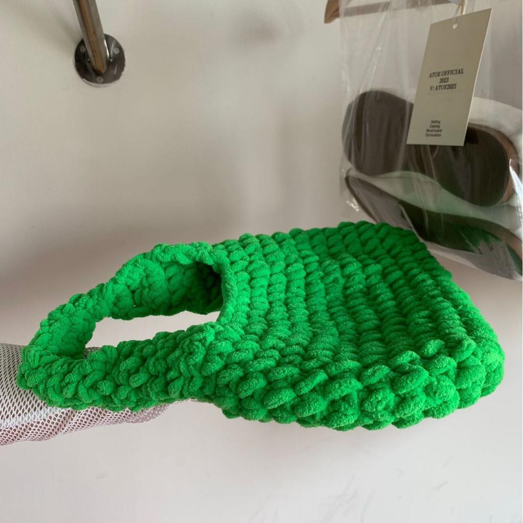 Осенне-зимняя новая корейская сумка из натурального плюша ручной работы, универсальная повседневная плетеная сумка