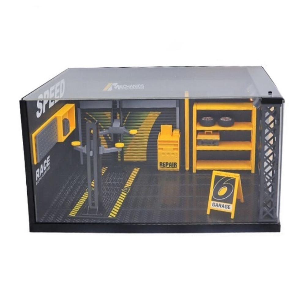 Diecast Zinc Zinc Alloy Lighting Parking Lot 1:24 1:32 Scale Car Model Display Car Garage Model  Assembly Toy