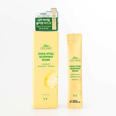 Cica Vital Ночная маска 4 мл x 6 шт VT Ночная маска Cica Pack Успокаивающий Питательный Увлажняющий Уход за Кожей Тоник