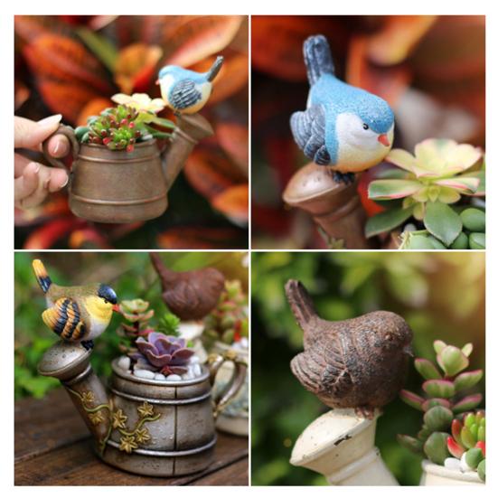 Многофункциональный цветочный горшок ручной работы из смолы, добавляющий жизненной силы птичий душ, горшок для растений, садовые принадлежности