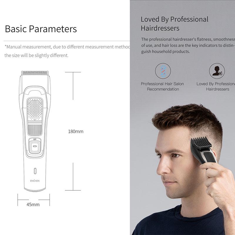 Xiaomi Электробритва ENCHEN Sharp3S, мужская электрическая машинка для стрижки волос, перезаряжаемая от USB, профессиональная триммерная машинка для стрижки волос