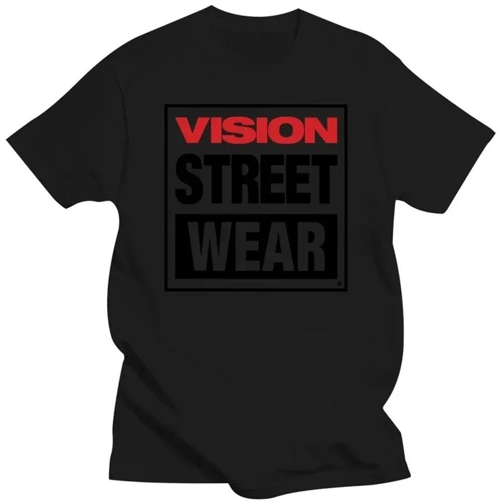 New 100% Cotton Men's Visual Street Wear T-shirt Visual Street Wear T-shirt Blank Vintage Summer Top Suitable for Men's T-shirts