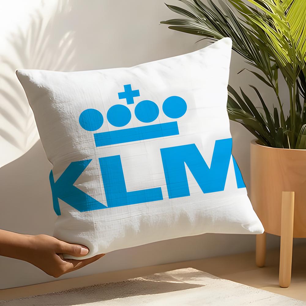 Famous Royal Dutch KKLM Airlines Pillow Case Linen Cushion Covers For Decorative Sofa Home Pillows Case Car Chair Pillows Cases