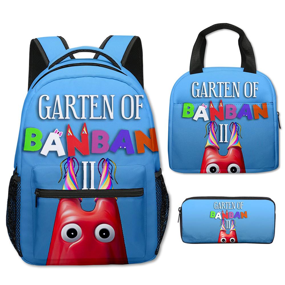 Мультяшный Оригинальный Крутой Garten of Banban 3D Печать 3 шт./Комплект Студенческие Школьные Сумки Рюкзак для Ноутбука портативный Сумка для Ланча Пенал
