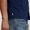 Polo Ralph Lauren Однотонная рубашка с вышивкой пони, свободного кроя, с коротким рукавом, мужская рубашка, темно-синяя, MNPOWOV1N820436-410