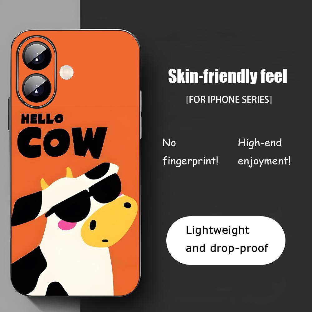 Funny Hello Animal Popular Phone Case For iPhone 17 16 15 14 13 12 11 X XR XS 8 Plus Mini Pro Max Soft black Shockproof Cover