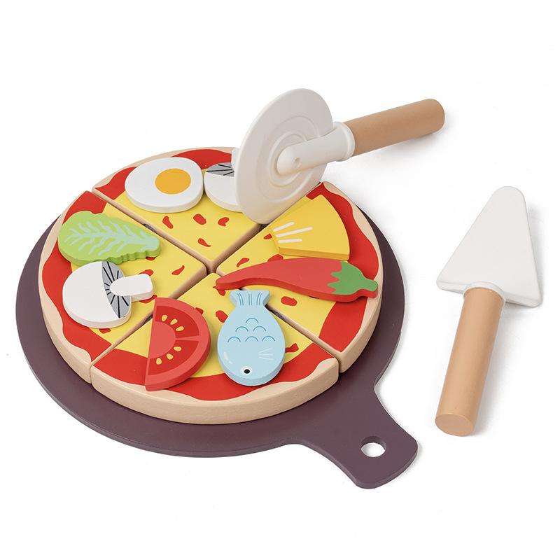 Children'S Play House Royal Pizza Cecile Set Kitchen Simulation Birthday Gift Early Education Wooden Toys