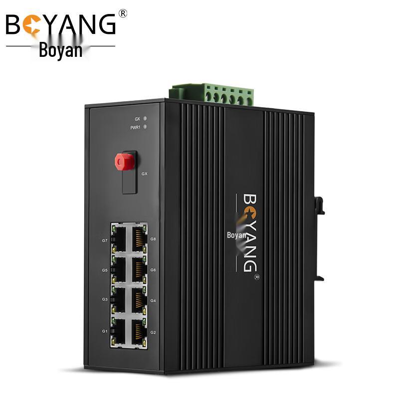 BOYANG Industrial POE Gigabit Fiber Optic Media Converter