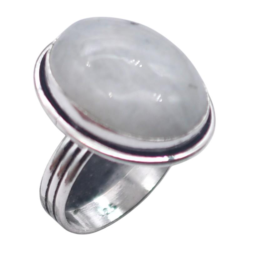 Moonstone Natural Gemstone Antique Silver Ring US Size-8.75 R 5030