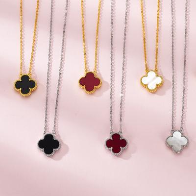 Seiko Высококачественное ожерелье из натурального перламутра с четырьмя листочками клевера, модная темпераментная женская цепочка на ключицу