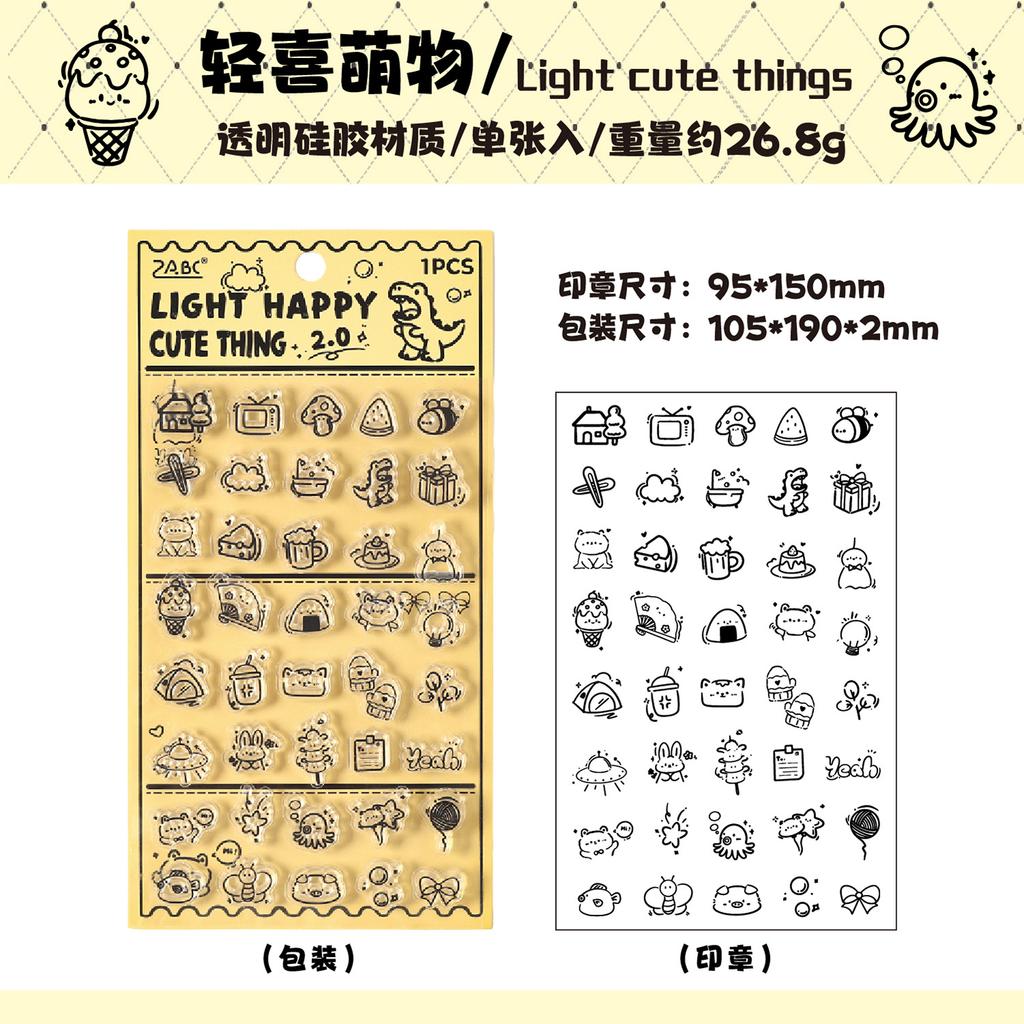 1 шт. Милый мультяшный прозрачный штамп Clear Stamp для DIY скрапбукинга, журнала, изготовления открыток, поделок, декоративные штампы