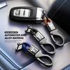 Alloy Leather Strong Carabine Shape Key Ring Accessories For Mitsubishi Outlander Lancer L200 ASX Pajero Grandis Eclipse