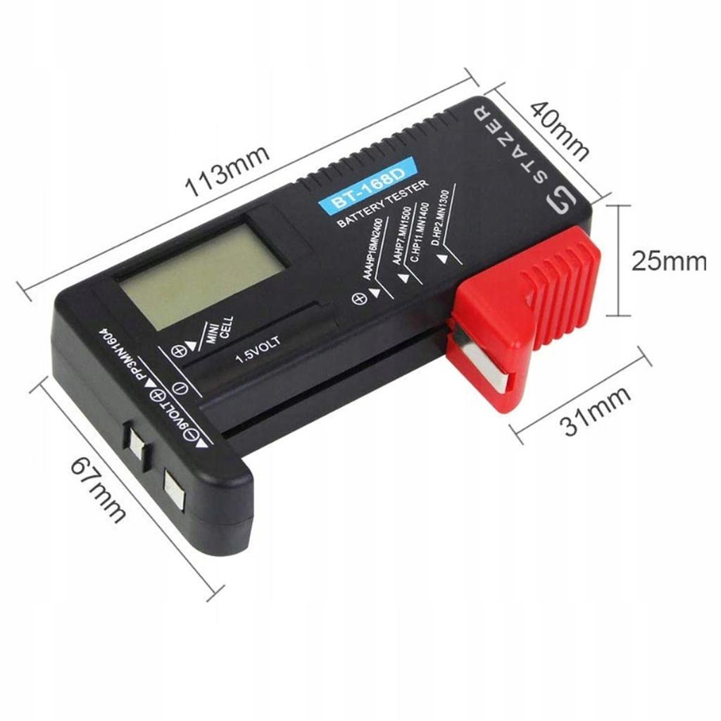 Tester Baterii Miernik Cyfrowy Akumulatorów Woltomierz Aa R14 Mat-T-518